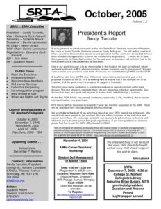 SRTA Newsletter October 2005